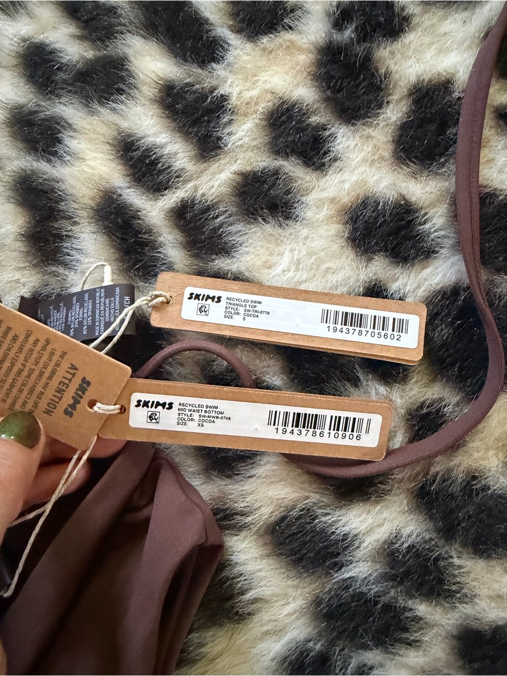 SKIMS Signature recycled cocoa Brown Two-Piece Bikini Set NWT - Picture 5 of 7